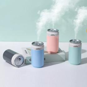 Humidificateur Portable USB forme Canette avec lampe à flamme pour bureau voiture et chambre à coucher