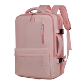 Sac à dos de voyage grande capacité avec plusieurs compartiments extensible L-264 - Rose