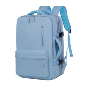 Sac à dos de voyage grande capacité avec plusieurs compartiments extensible L-264 - Bleu